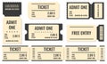 Set of retro coupons, tickets. retro stickers Royalty Free Stock Photo