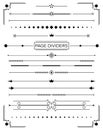 Set of Retro Decorative Page Dividers and Design Elements. Royalty Free Stock Photo