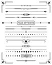 Set of Retro Decorative Page Dividers and Design Elements. Royalty Free Stock Photo