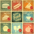 Set of Retro Food Labels