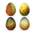 Set retro geometrical Easter eggs and happy easter