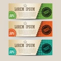 Set of retro horizontal banners