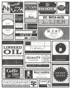 Set of retro or vintage labels or tags, stickers Royalty Free Stock Photo