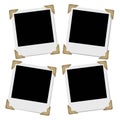 Set of retro photo frames with photo corners.