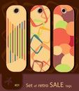 Set of retro sale tags Royalty Free Stock Photo