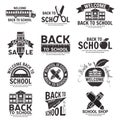 Set of retro school vintage badges and labels.