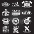 Set of retro school vintage badges and labels.