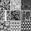 Set of retro seamless ornaments Royalty Free Stock Photo