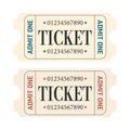 Set of retro tickets design template. Admit one.Ticket for cinema, movie,circus,carnaval,film,festival etc.Vector illustration