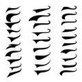 Set of retro typography text tails. element for poster,sign, t shirt. Royalty Free Stock Photo