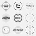 Set of retro vintage badges and label logo graphics