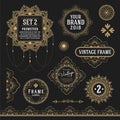 Set of retro vintage graphic design elements Royalty Free Stock Photo