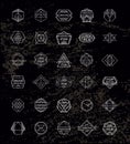 Set of Retro Vintage Hipster Insignias and Royalty Free Stock Photo