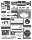 Set of retro or vintage labels or tags, stickers Royalty Free Stock Photo