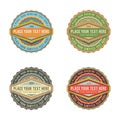 Set of retro vintage style logo banner label