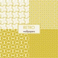 Set of retro wallpapers Royalty Free Stock Photo