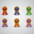 Set of ribbon badges. Vector illustration decorative background design Royalty Free Stock Photo