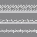 Set of ribbons embroidered cutwork Royalty Free Stock Photo