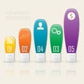 Set of ribbons. Infographic design Royalty Free Stock Photo