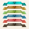 Set of ribbons.Modern infographics options banner. Vector illustration Royalty Free Stock Photo