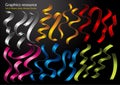 Set of ribbons Spiral Royalty Free Stock Photo