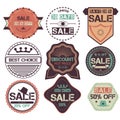 Set of Ribbons, Stickers, Labels. Vector.Set of Ribbons, Sticker Royalty Free Stock Photo