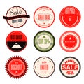 Set of Ribbons, Stickers, Labels. Vector.Set of Ribbons, Sticker Royalty Free Stock Photo