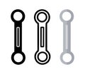 Set of Ring spanner cartoon doodle, Vector, Illustration. Royalty Free Stock Photo