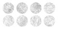 Set rings of topographic line map. Wood rings, vector line circle of outdoor concept. Outline pattern for outdoor logo