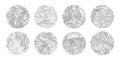 Set rings of topographic line map. Wood rings, vector line circle of outdoor concept. Outline pattern for outdoor logo