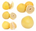 Set ripe pomelo (isolated)