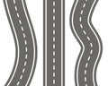 Set road icon vector. Vector illustration of different roads