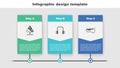 Set Road sign avalanches, Winter headphones and Biathlon rifle. Business infographic template. Vector Royalty Free Stock Photo