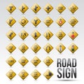 set of road signs. Vector illustration decorative design Royalty Free Stock Photo