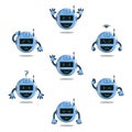 Set robot emoticon illustration vector Royalty Free Stock Photo