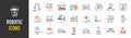 Set of robotics icons collection. Royalty Free Stock Photo