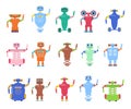 Set of Robots toys Royalty Free Stock Photo