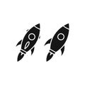 Set of rocket icon vector illustration. Startup symbol