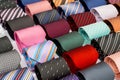 Set of rolled up neck ties Royalty Free Stock Photo