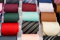 Set of rolled up neck ties Royalty Free Stock Photo