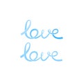 Blue pastel love ribbons