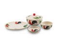 Set of rooster painting ceramic tableware