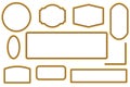 Set of Rope Frame design elements. Royalty Free Stock Photo