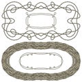 Set of rope frames for marine decor