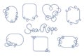 Set of rope frames Vector illustration template Royalty Free Stock Photo