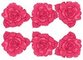 Set Roses Flower Clip Art