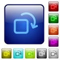 Color rotate element square buttons Royalty Free Stock Photo