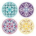 Set of round arabic ornaments