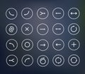 Set of round arrow icons. Royalty Free Stock Photo