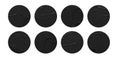 Set of round black paper stickers mock up blank tags labels,